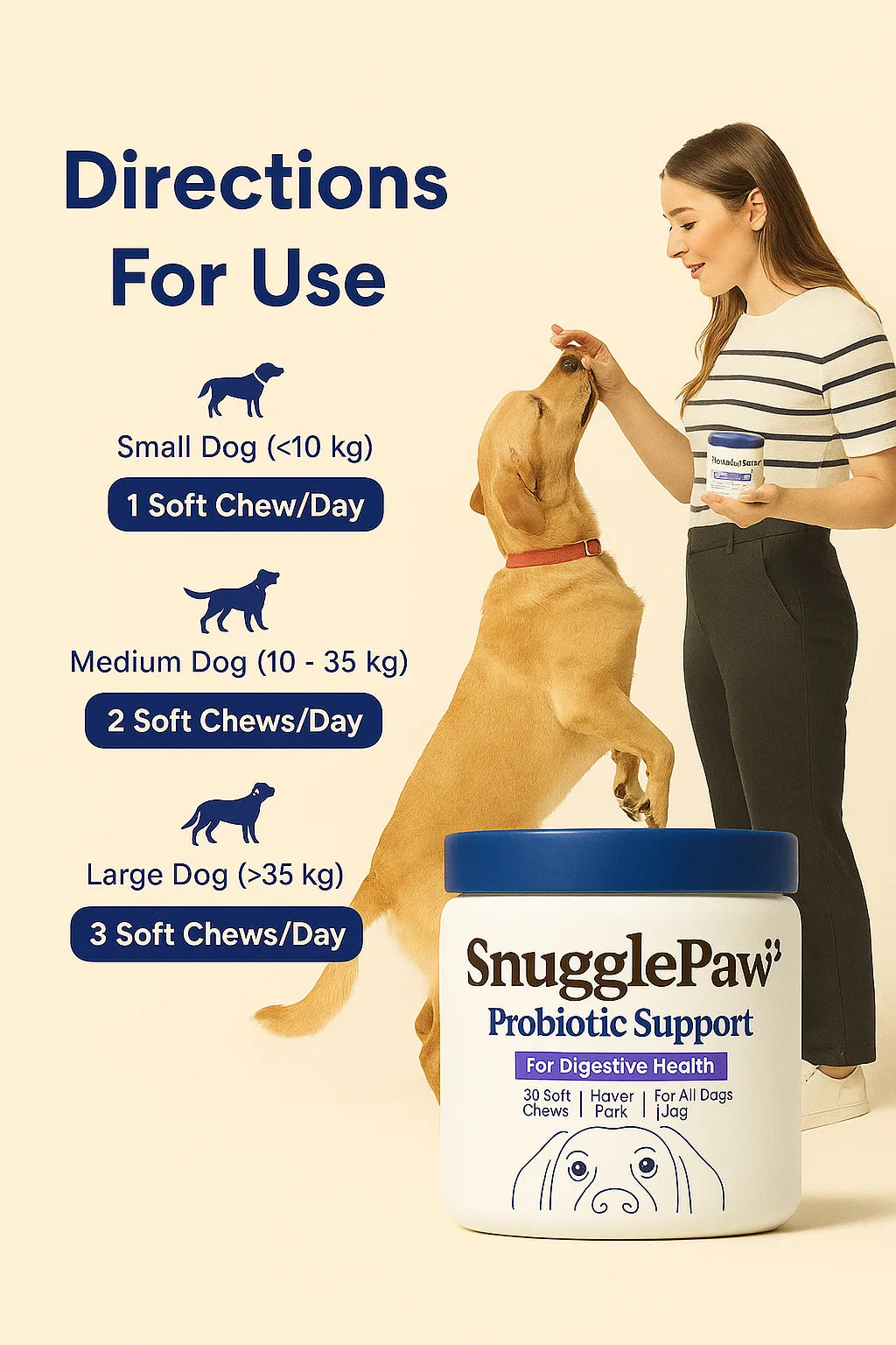 Pet probiotic chewable tablets